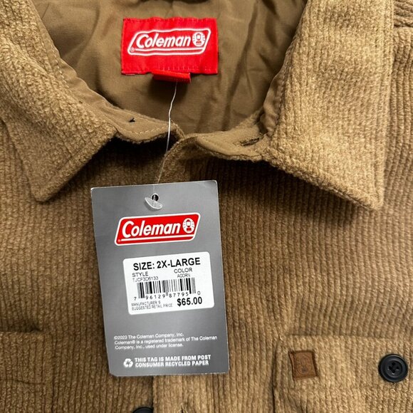 NWT Coleman Ribbed Fleece Jacket Size XXL Jacket - Picture 3 of 4